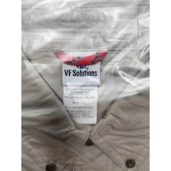 Vintage Boy Scouts of America BSA Men's Shirt Tan Large Action SS With Compass